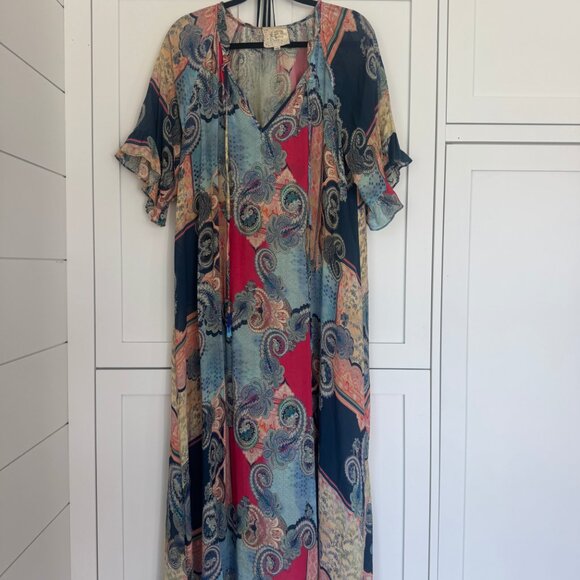 Cordelia Easy Midi Caftan Dress - Picture 2 of 4